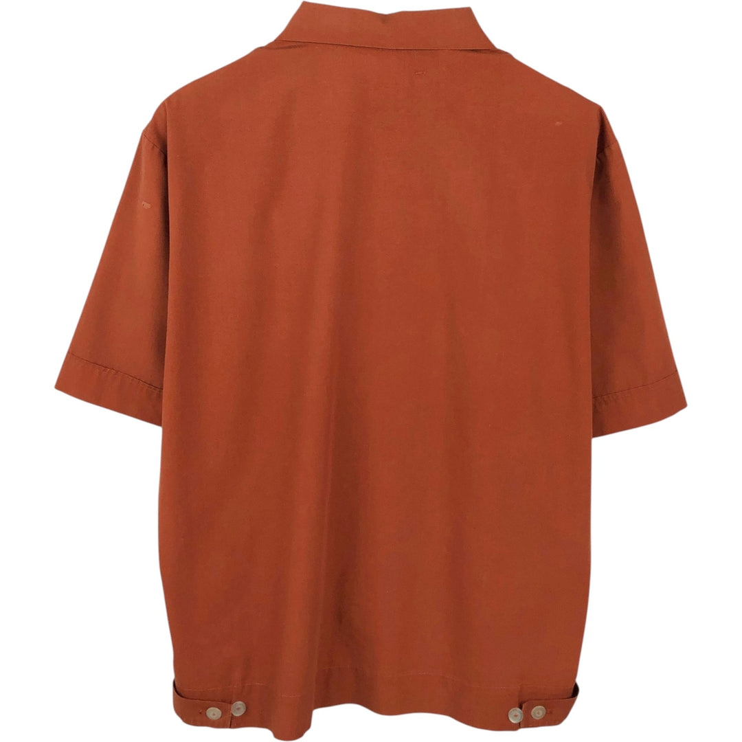~90'S Fashion Seal Shane Short-Sleeve Box Shirt, Men's Size L (Equivalent), Vintage unclear brown type Vintage Second Hand