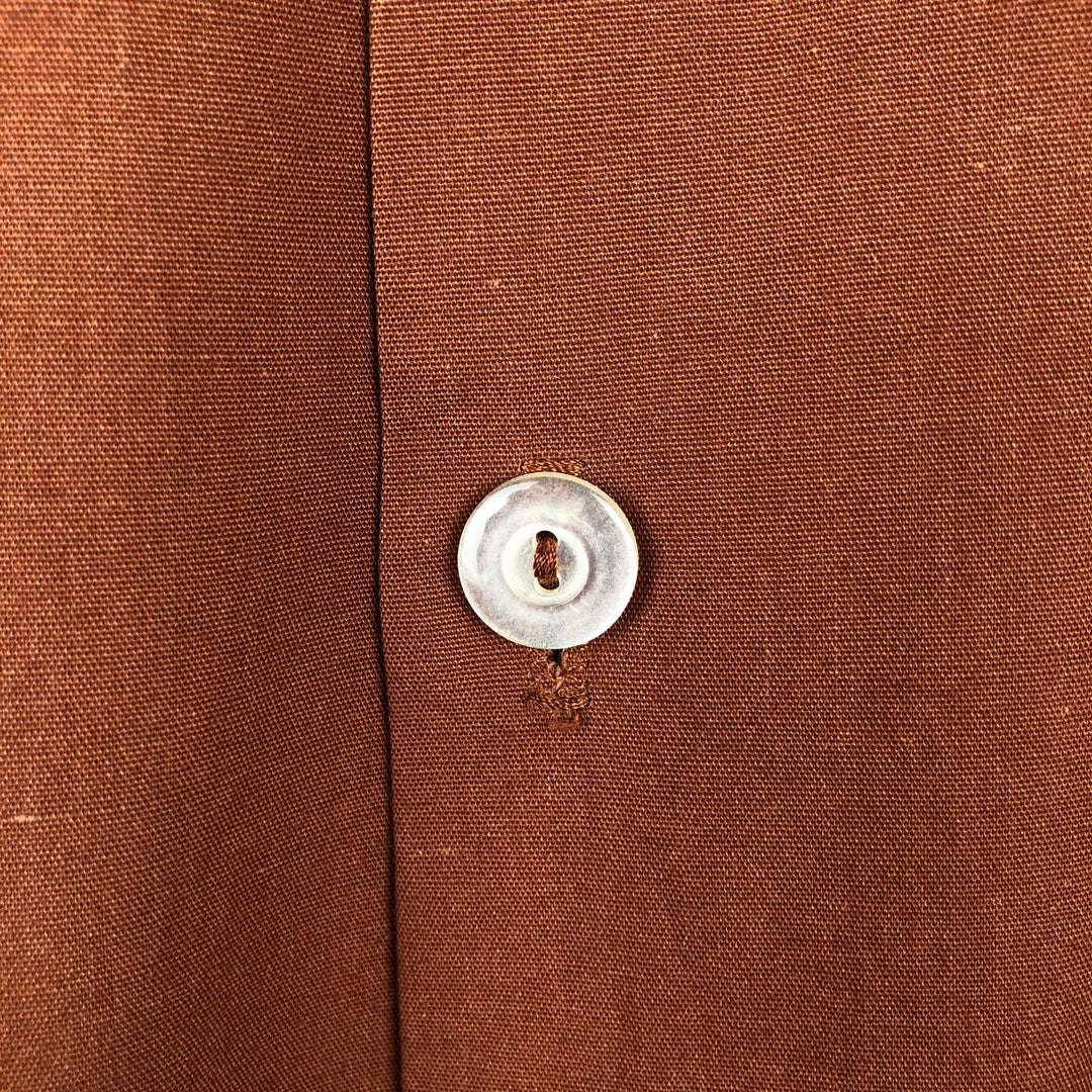 ~90'S Fashion Seal Shane Short-Sleeve Box Shirt, Men's Size L (Equivalent), Vintage unclear brown type Vintage Second Hand
