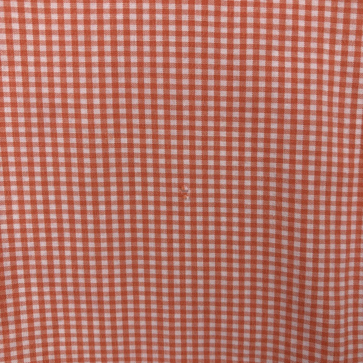 Ralph Lauren Gingham Check Short Sleeve Button Down Check Shirt Men's XXL cotton orange type Vintage Second Hand