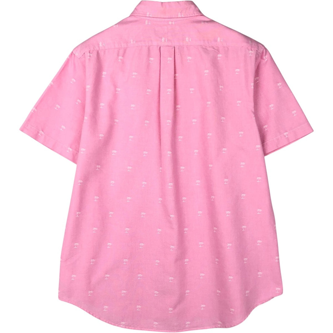 Ralph Lauren CLASSIC FIT Classic Fit all-over print short-sleeved button-down shirt, men's size L (approx.) cotton pink type Vintage Second Hand