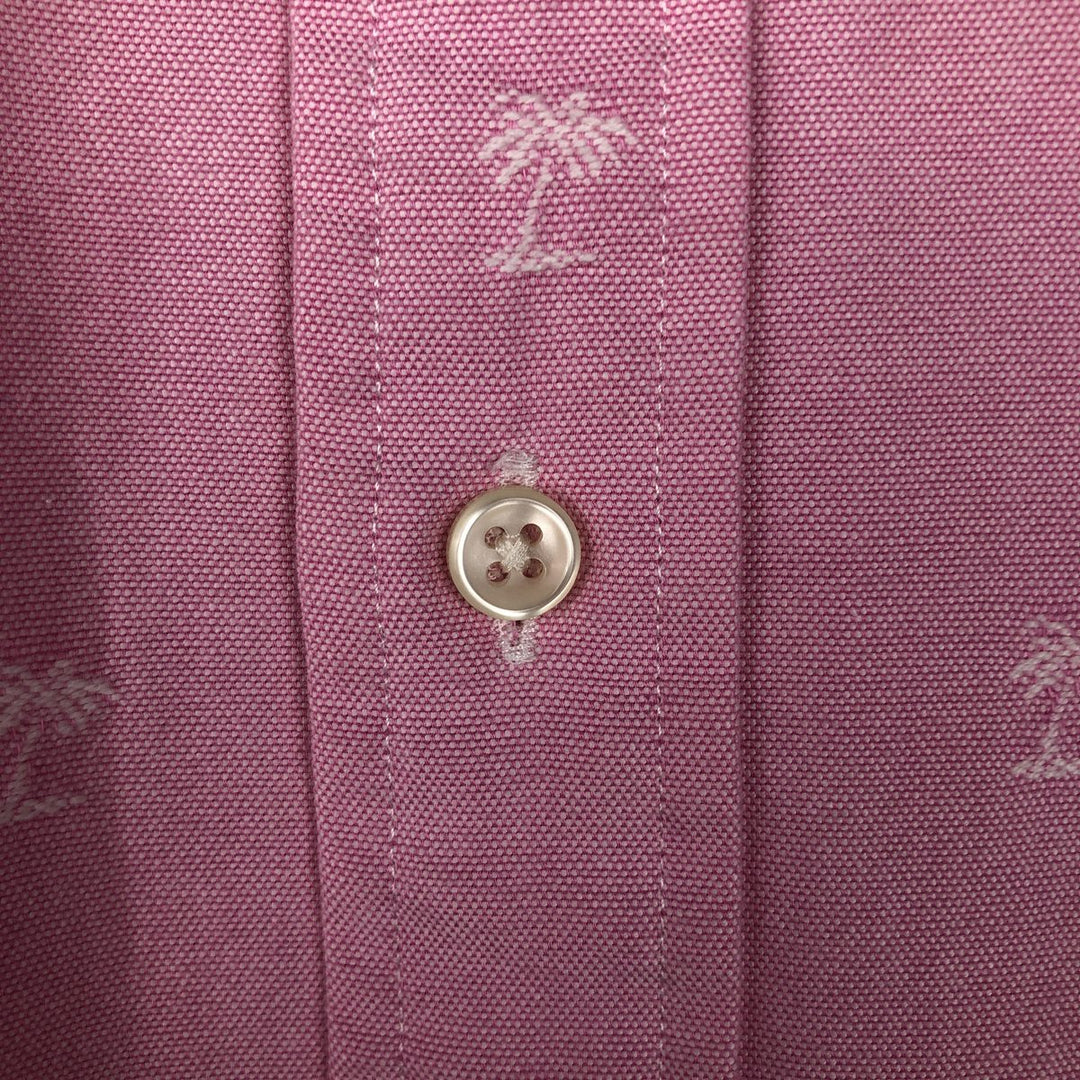 Ralph Lauren CLASSIC FIT Classic Fit all-over print short-sleeved button-down shirt, men's size L (approx.) cotton pink type Vintage Second Hand
