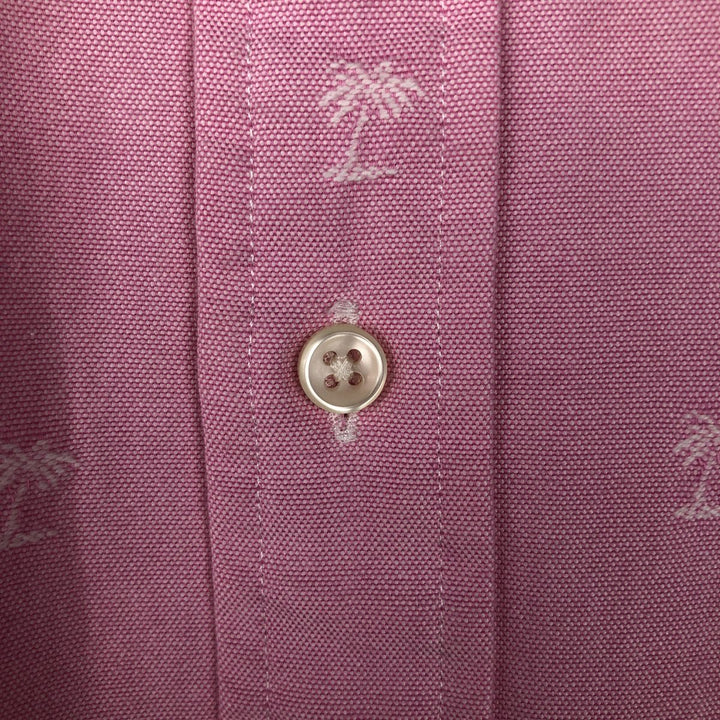 Ralph Lauren CLASSIC FIT Classic Fit all-over print short-sleeved button-down shirt, men's size L (approx.) cotton pink type Vintage Second Hand
