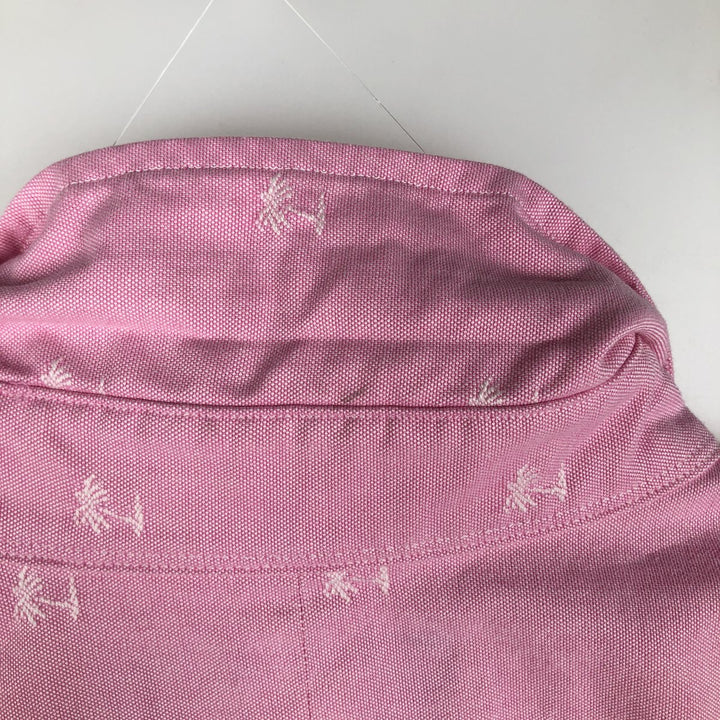 Ralph Lauren CLASSIC FIT Classic Fit all-over print short-sleeved button-down shirt, men's size L (approx.) cotton pink type Vintage Second Hand