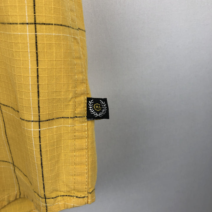 Ralph Lauren CHAPS short sleeve button down check shirt men's size M cotton yellow type Vintage Second Hand