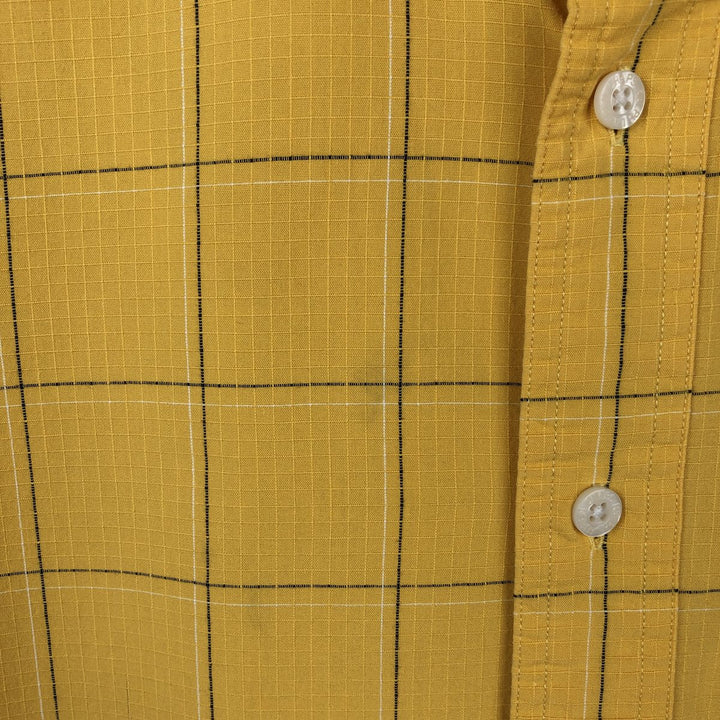 Ralph Lauren CHAPS short sleeve button down check shirt men's size M cotton yellow type Vintage Second Hand