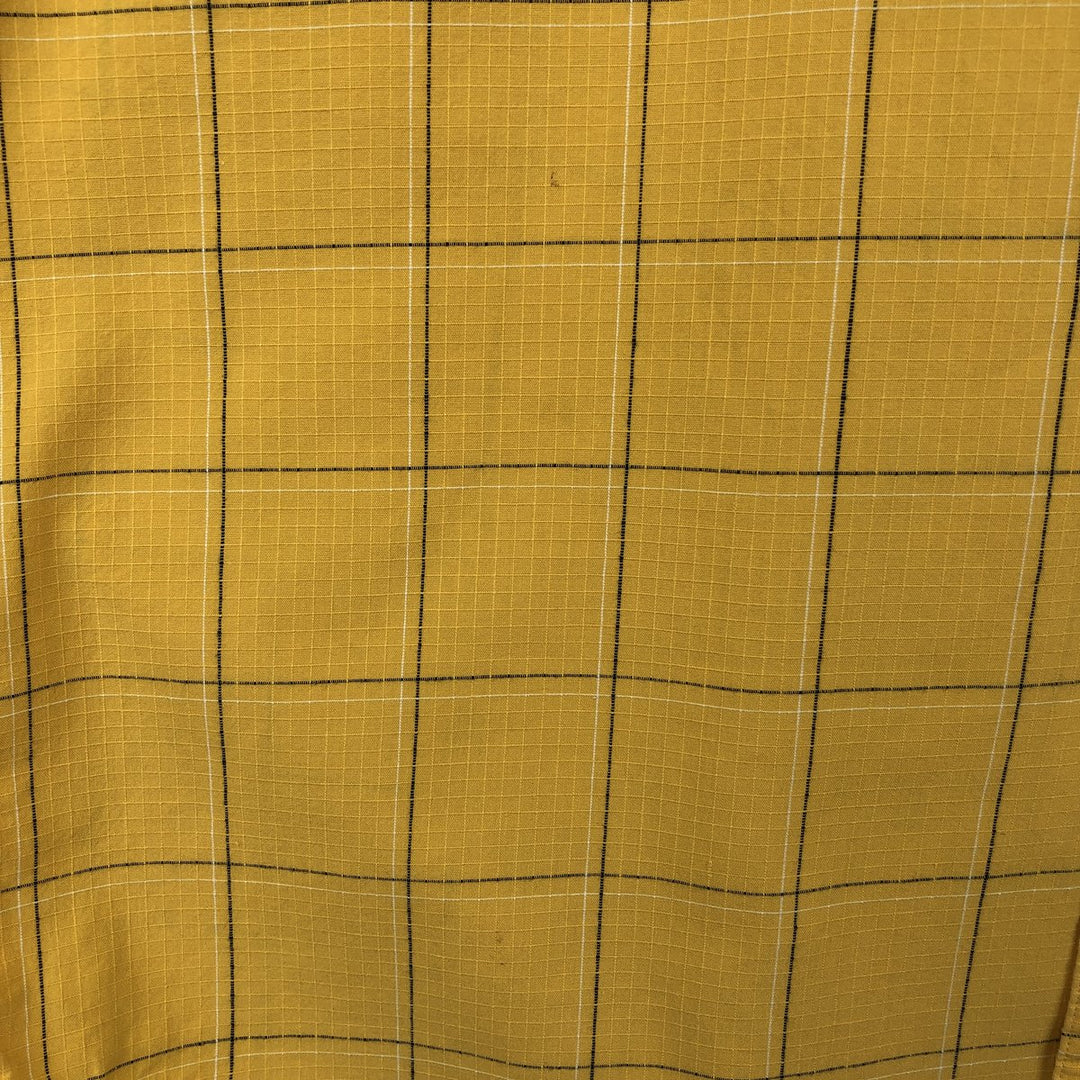 Ralph Lauren CHAPS short sleeve button down check shirt men's size M cotton yellow type Vintage Second Hand