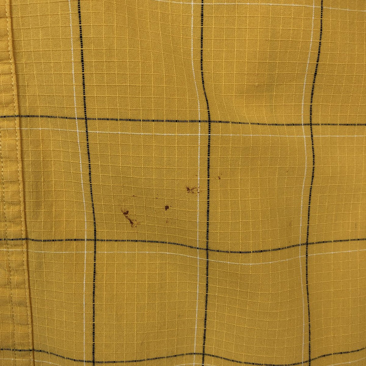 Ralph Lauren CHAPS short sleeve button down check shirt men's size M cotton yellow type Vintage Second Hand