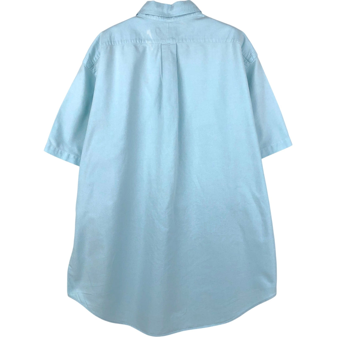 Ralph Lauren Classic Fit Short Sleeve Button Down Shirt Men's XL cotton Mint green Vintage Second Hand