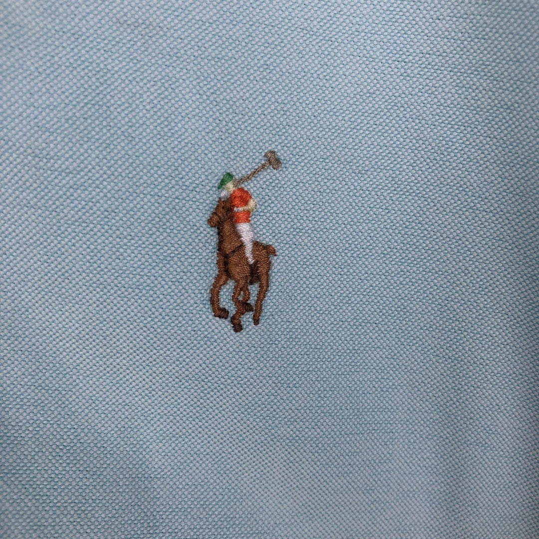 Ralph Lauren Classic Fit Short Sleeve Button Down Shirt Men's XL cotton Mint green Vintage Second Hand