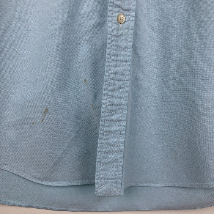 Ralph Lauren Classic Fit Short Sleeve Button Down Shirt Men's XL cotton Mint green Vintage Second Hand