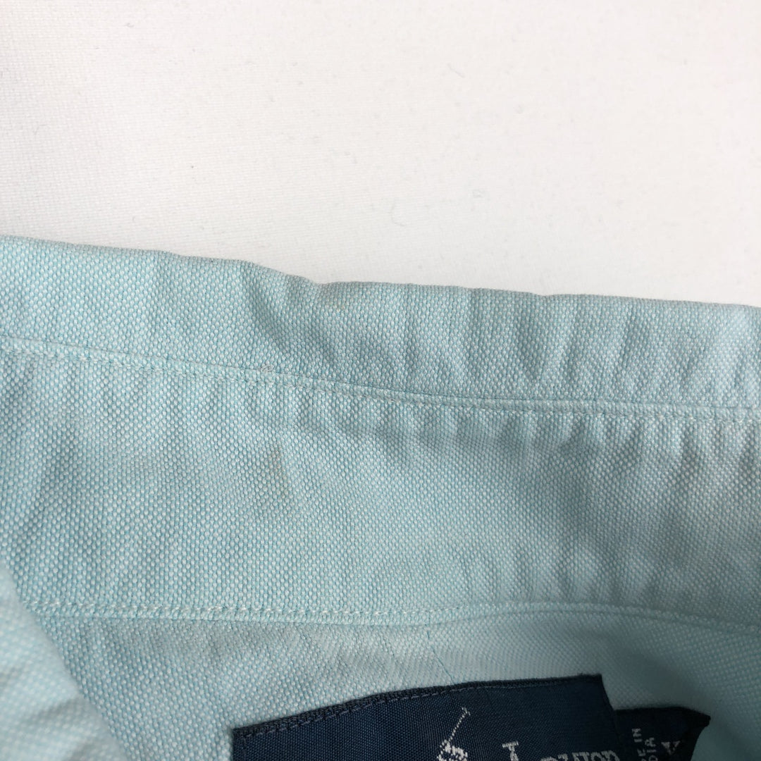 Ralph Lauren Classic Fit Short Sleeve Button Down Shirt Men's XL cotton Mint green Vintage Second Hand
