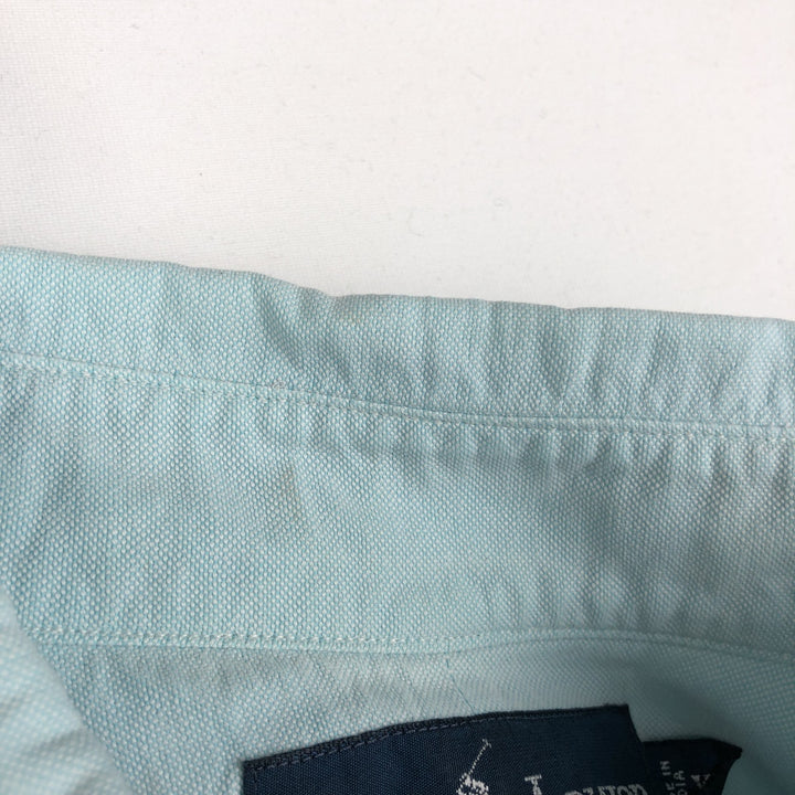 Ralph Lauren Classic Fit Short Sleeve Button Down Shirt Men's XL cotton Mint green Vintage Second Hand