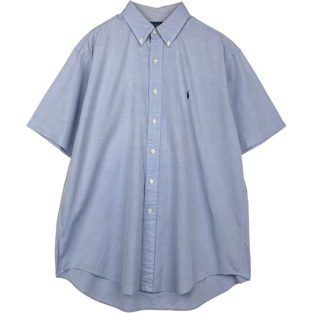 Ralph Lauren POLO by Ralph Lauren YARMOUTH long sleeve button down shirt, men's size L cotton Blue type light blue Vintage Second Hand