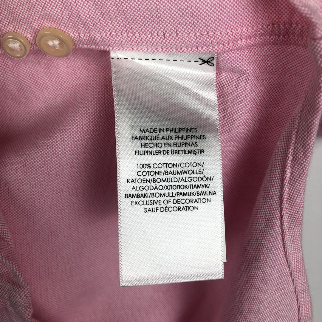 Ralph Lauren Slim Fit Short-Sleeve Button-Down Shirt, Men's Size L (approx.) cotton pink type Vintage Second Hand