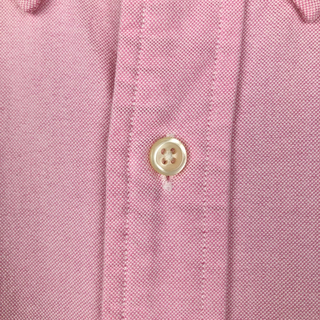 Ralph Lauren Slim Fit Short-Sleeve Button-Down Shirt, Men's Size L (approx.) cotton pink type Vintage Second Hand