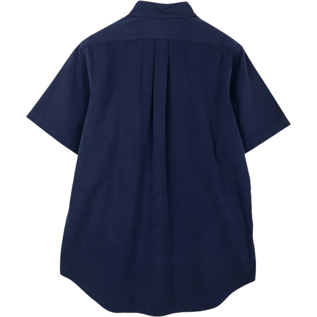Ralph Lauren RALPH LAUREN short-sleeved button-down shirt, men's size L cotton navy blue type Vintage Second Hand