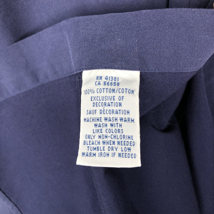 Ralph Lauren RALPH LAUREN short-sleeved button-down shirt, men's size L cotton navy blue type Vintage Second Hand