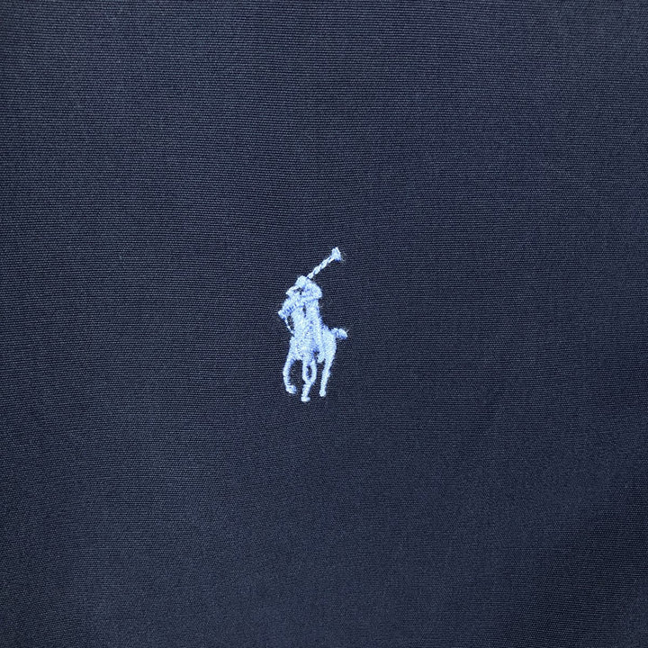 Ralph Lauren RALPH LAUREN short-sleeved button-down shirt, men's size L cotton navy blue type Vintage Second Hand