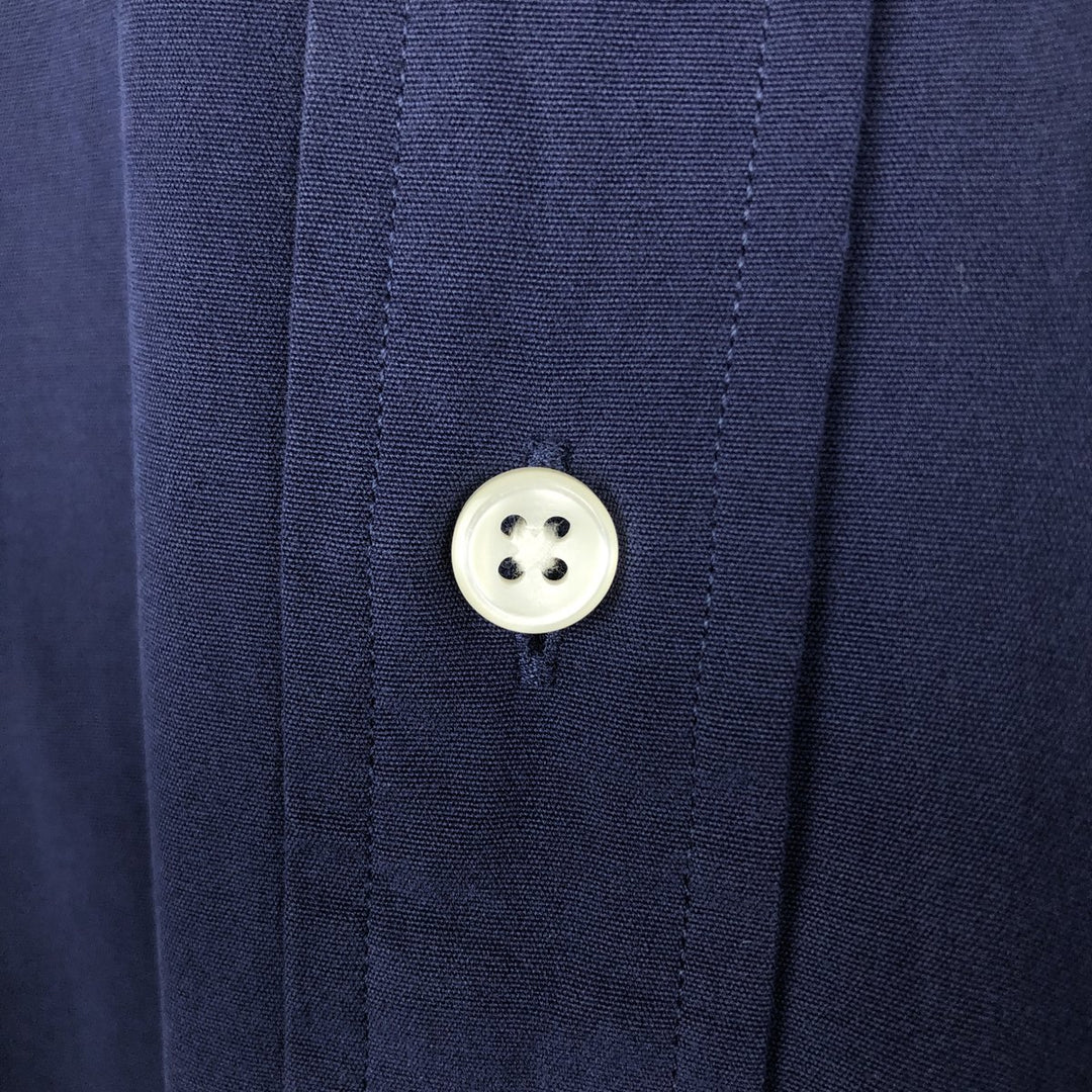 Ralph Lauren RALPH LAUREN short-sleeved button-down shirt, men's size L cotton navy blue type Vintage Second Hand