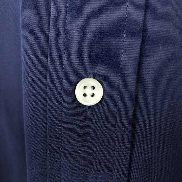 Ralph Lauren RALPH LAUREN short-sleeved button-down shirt, men's size L cotton navy blue type Vintage Second Hand