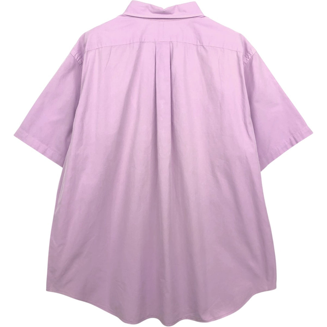Ralph Lauren Classic Fit Short Sleeve Button Down Shirt Men's XXL combed cotton purple type Vintage Second Hand
