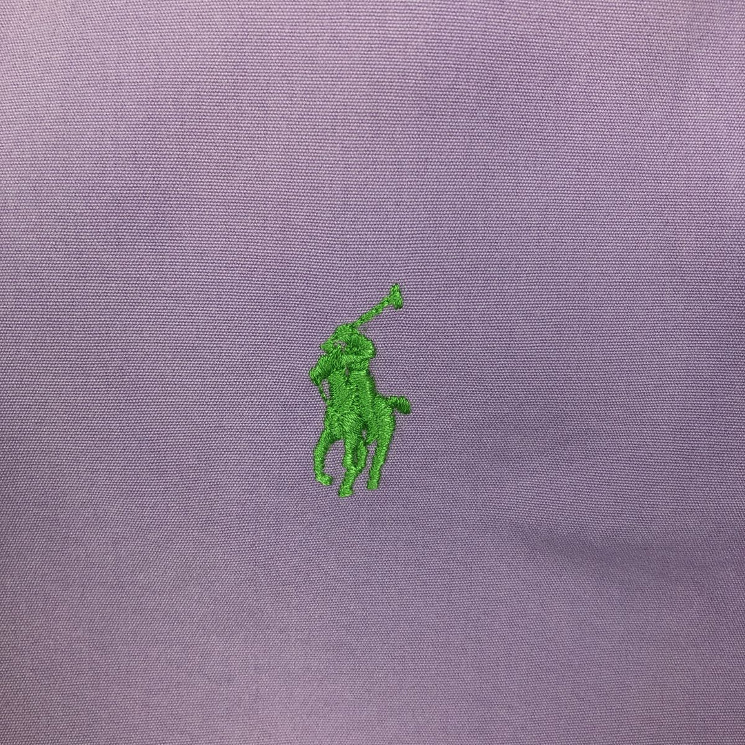 Ralph Lauren Classic Fit Short Sleeve Button Down Shirt Men's XXL combed cotton purple type Vintage Second Hand