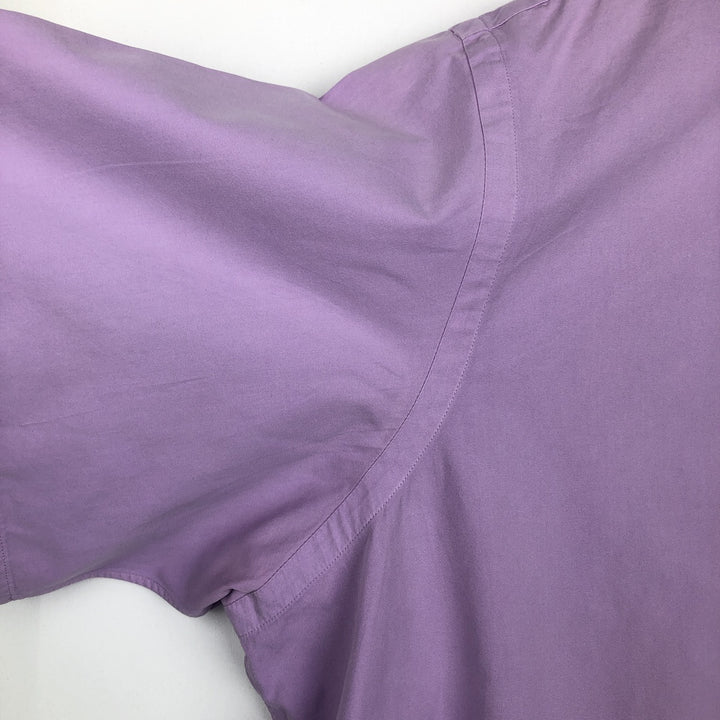 Ralph Lauren Classic Fit Short Sleeve Button Down Shirt Men's XXL combed cotton purple type Vintage Second Hand
