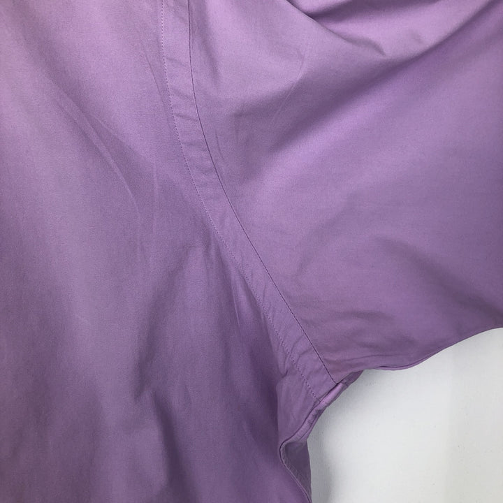 Ralph Lauren Classic Fit Short Sleeve Button Down Shirt Men's XXL combed cotton purple type Vintage Second Hand