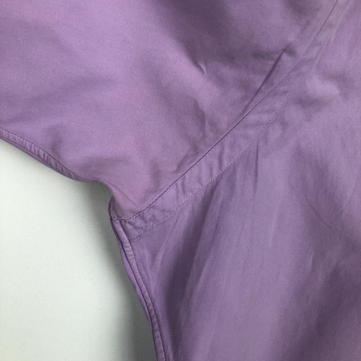 Ralph Lauren Classic Fit Short Sleeve Button Down Shirt Men's XXL combed cotton purple type Vintage Second Hand
