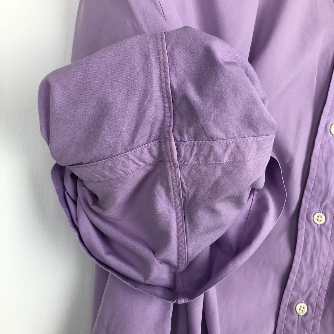 Ralph Lauren Classic Fit Short Sleeve Button Down Shirt Men's XXL combed cotton purple type Vintage Second Hand