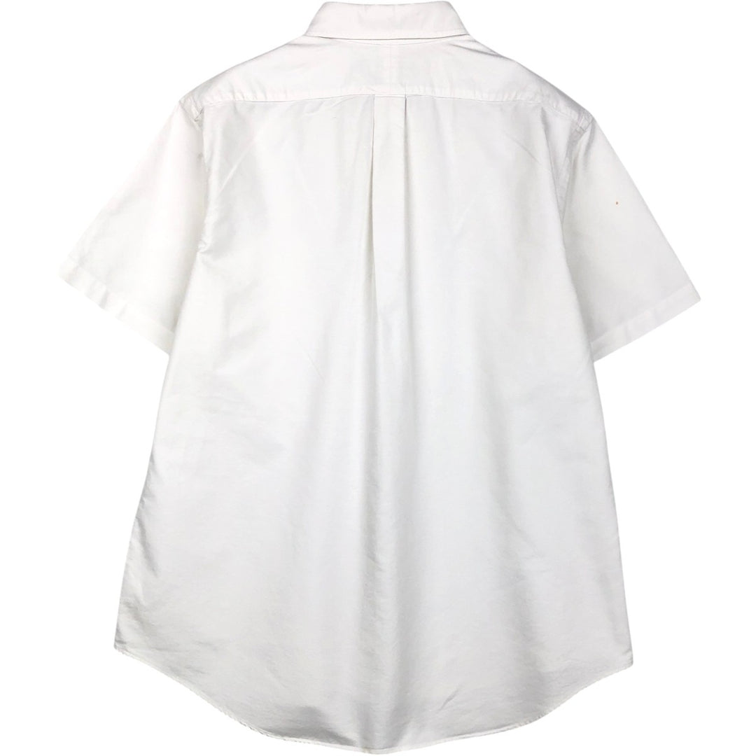 Ralph Lauren Classic Fit Short-Sleeve Button-Down Shirt, Men's Size L (approx.) cotton white type Vintage Second Hand