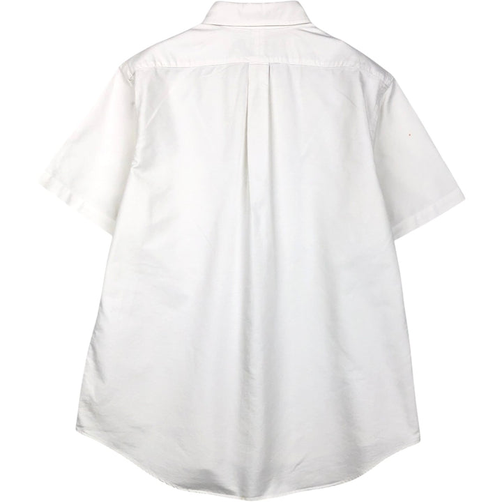 Ralph Lauren Classic Fit Short-Sleeve Button-Down Shirt, Men's Size L (approx.) cotton white type Vintage Second Hand