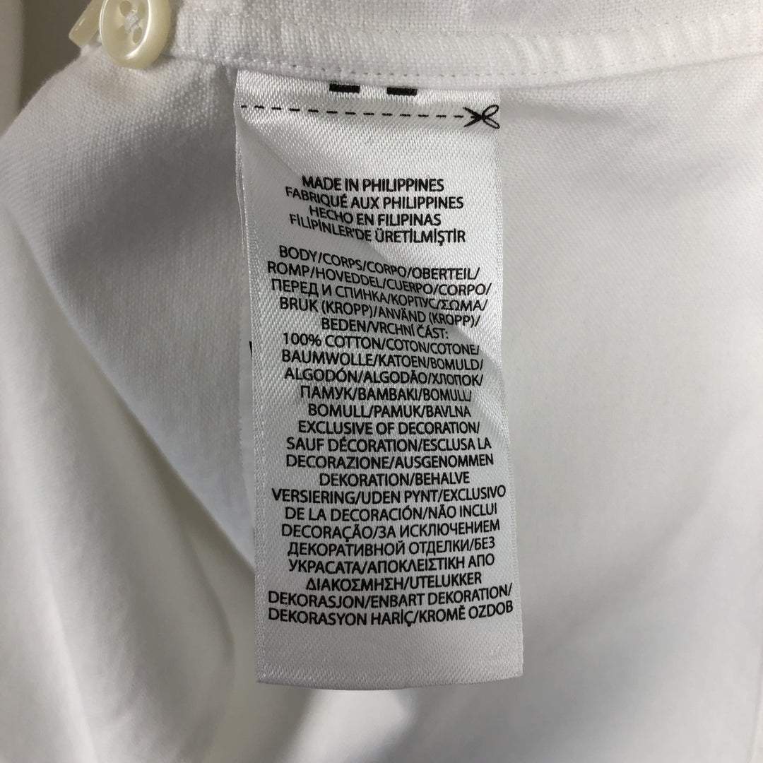 Ralph Lauren Classic Fit Short-Sleeve Button-Down Shirt, Men's Size L (approx.) cotton white type Vintage Second Hand