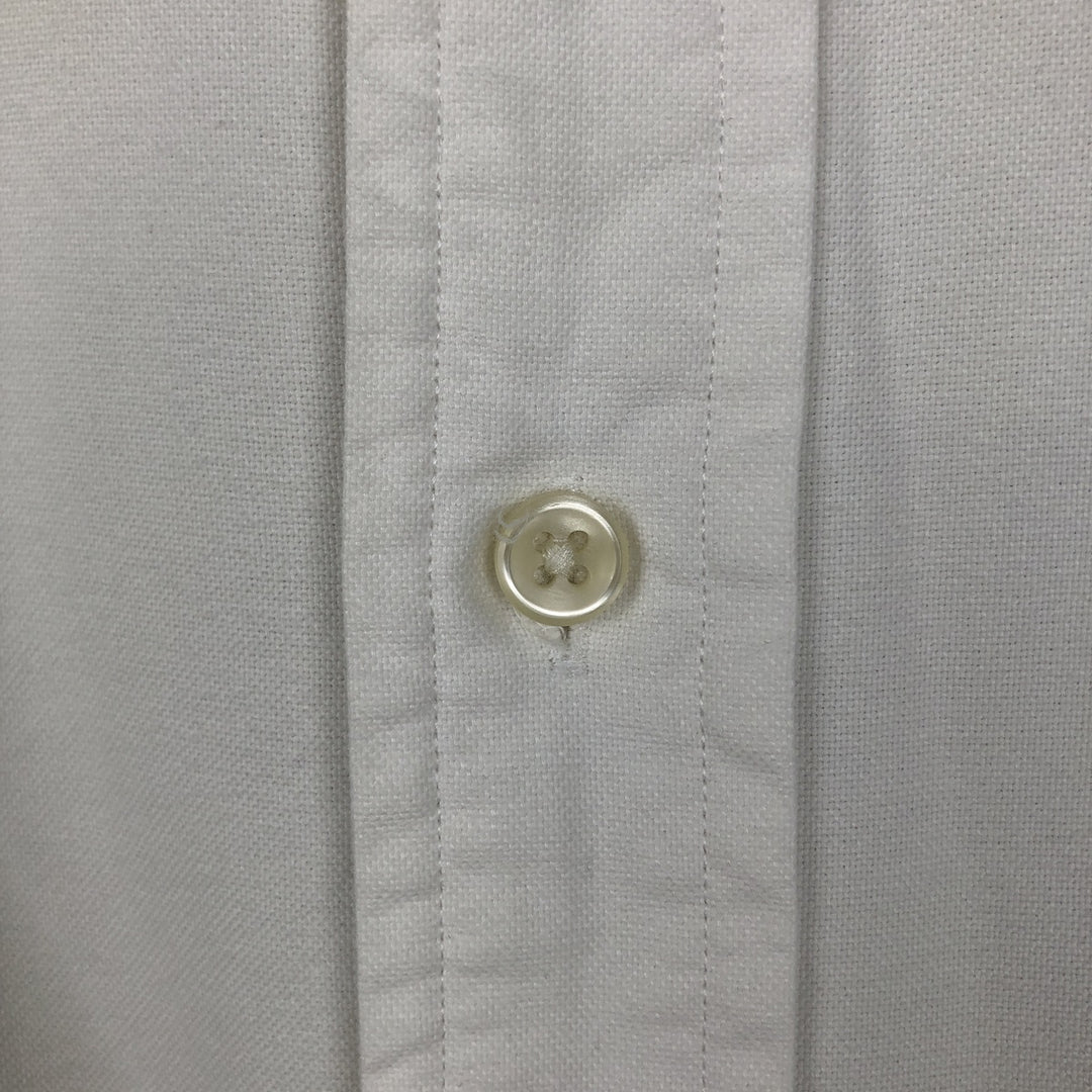Ralph Lauren Classic Fit Short-Sleeve Button-Down Shirt, Men's Size L (approx.) cotton white type Vintage Second Hand