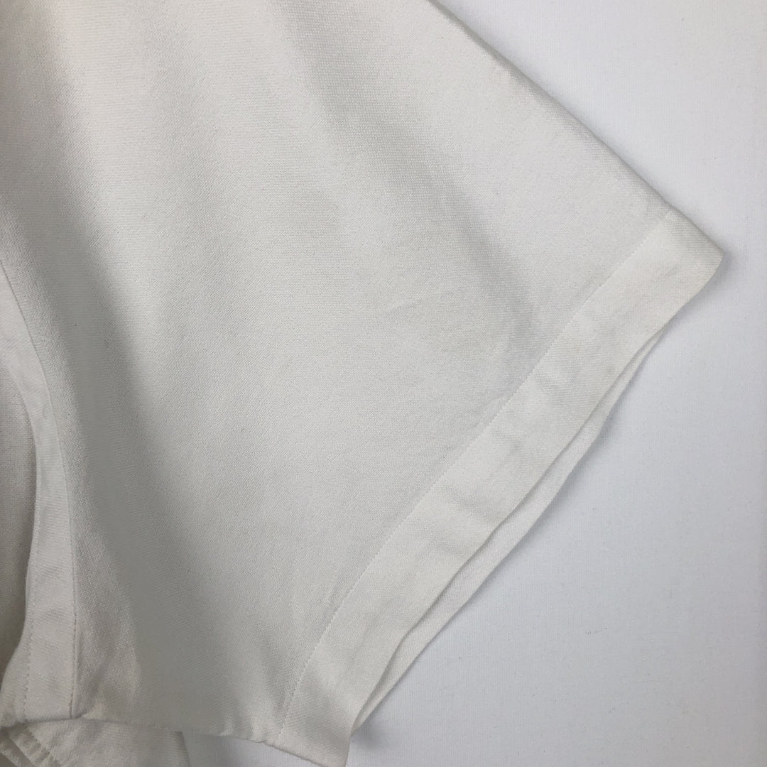 Ralph Lauren Classic Fit Short-Sleeve Button-Down Shirt, Men's Size L (approx.) cotton white type Vintage Second Hand
