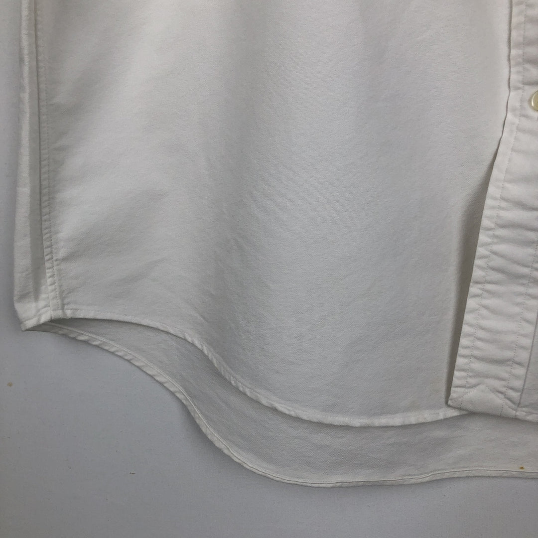 Ralph Lauren Classic Fit Short-Sleeve Button-Down Shirt, Men's Size L (approx.) cotton white type Vintage Second Hand