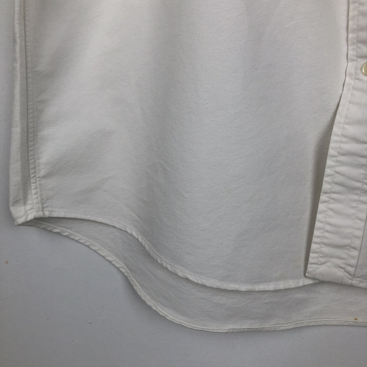 Ralph Lauren Classic Fit Short-Sleeve Button-Down Shirt, Men's Size L (approx.) cotton white type Vintage Second Hand