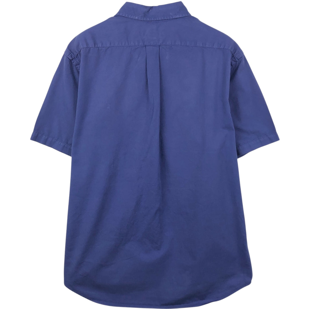 Ralph Lauren Featherweight Twill Short-Sleeve Button-Down Shirt, Men's Size XL (approx.) cotton navy blue type Vintage Second Hand