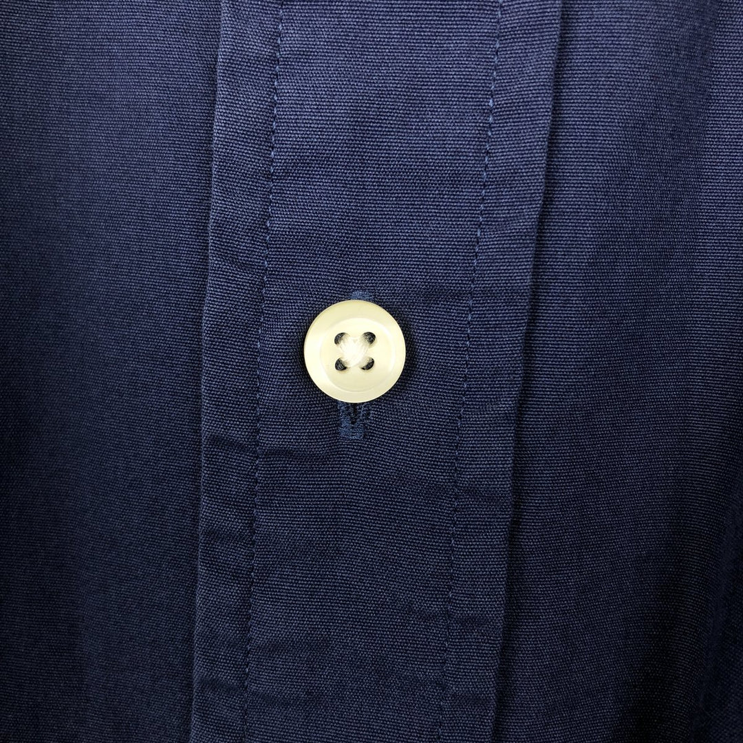 Ralph Lauren POLO RALPH LAUREN CUSTOM FIT Short-Sleeve Button-Down Shirt, Men's Size L (approx.) cotton navy blue type Vintage Second Hand