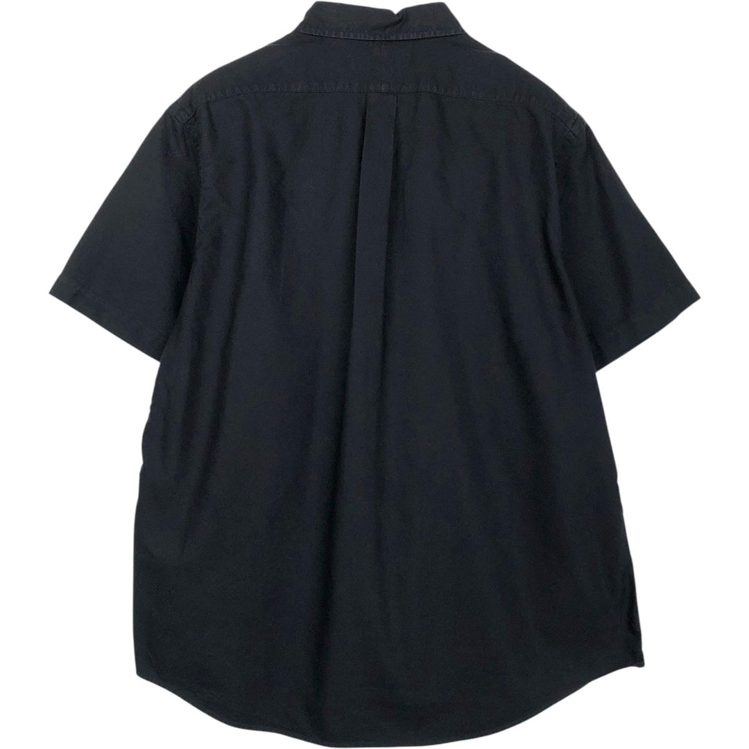 Ralph Lauren Classic Fit Short-Sleeve Button-Down Shirt, Men's Size XL (approx.) cotton black type Vintage Second Hand