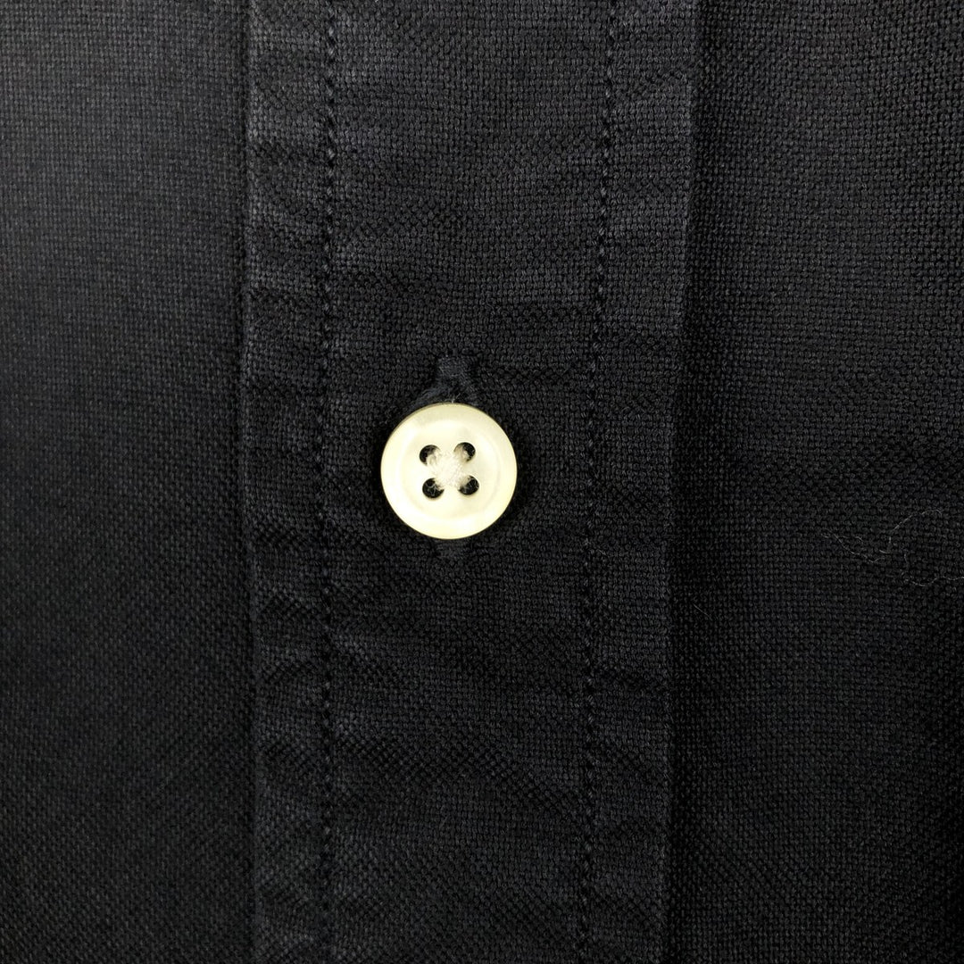Ralph Lauren Classic Fit Short-Sleeve Button-Down Shirt, Men's Size XL (approx.) cotton black type Vintage Second Hand