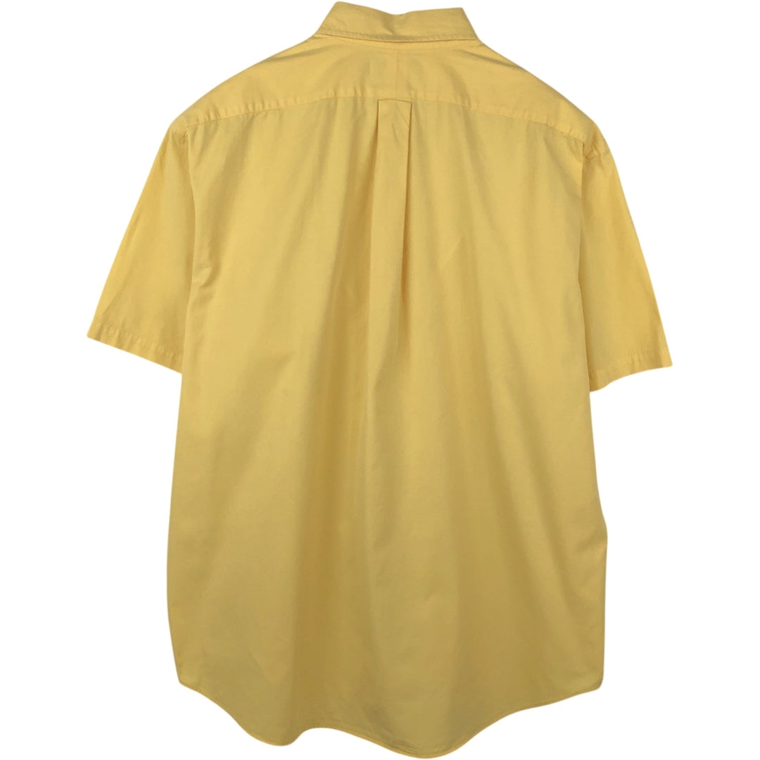 Ralph Lauren BLAKE short sleeve button down shirt, men's XL size cotton yellow type Vintage Second Hand