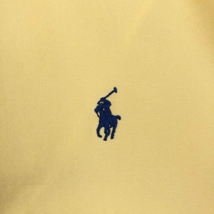 Ralph Lauren BLAKE short sleeve button down shirt, men's XL size cotton yellow type Vintage Second Hand