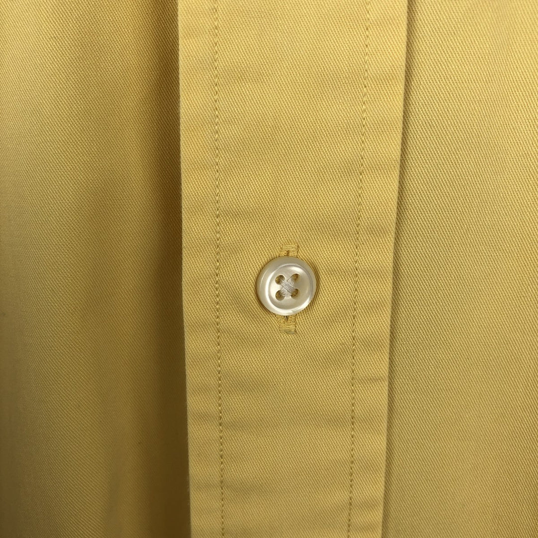 Ralph Lauren BLAKE short sleeve button down shirt, men's XL size cotton yellow type Vintage Second Hand