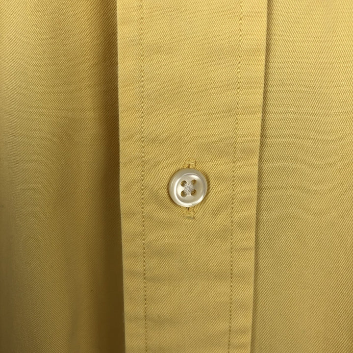 Ralph Lauren BLAKE short sleeve button down shirt, men's XL size cotton yellow type Vintage Second Hand