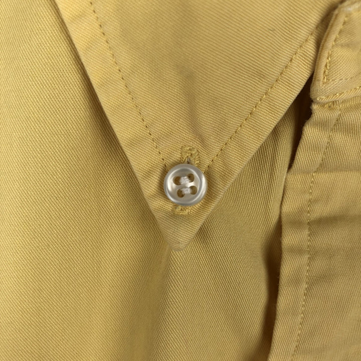 Ralph Lauren BLAKE short sleeve button down shirt, men's XL size cotton yellow type Vintage Second Hand