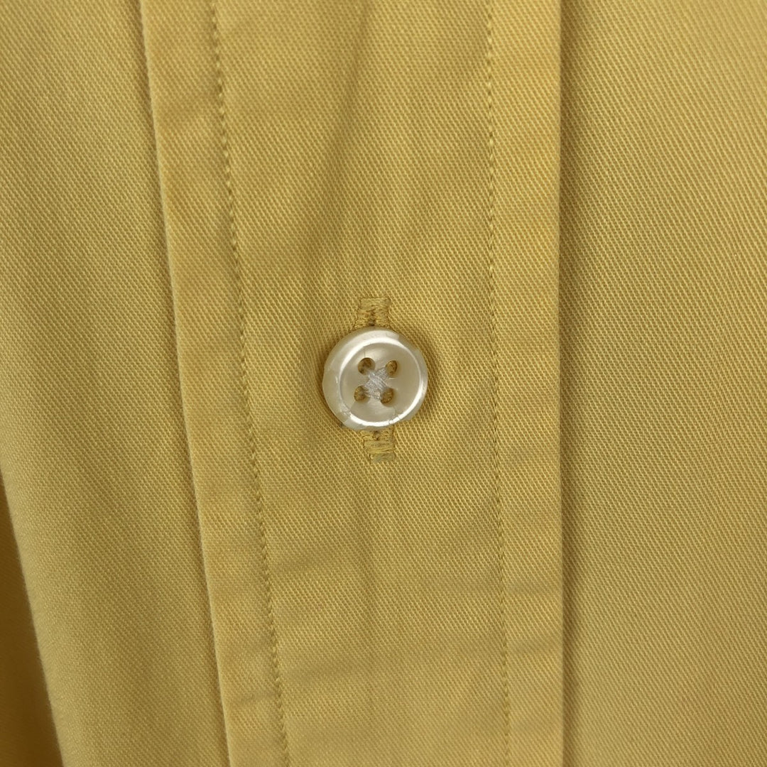 Ralph Lauren BLAKE short sleeve button down shirt, men's XL size cotton yellow type Vintage Second Hand