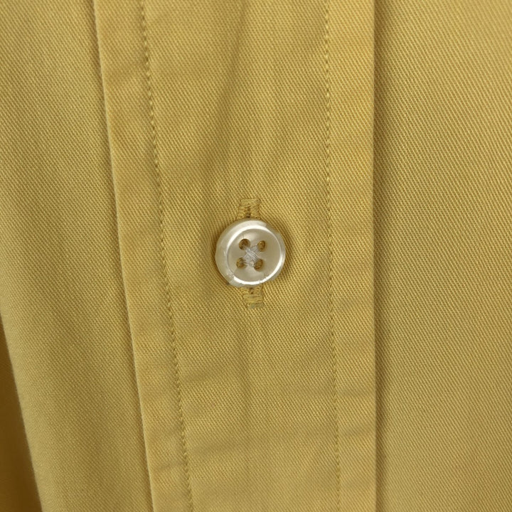 Ralph Lauren BLAKE short sleeve button down shirt, men's XL size cotton yellow type Vintage Second Hand