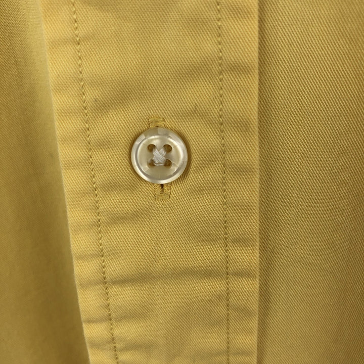 Ralph Lauren BLAKE short sleeve button down shirt, men's XL size cotton yellow type Vintage Second Hand