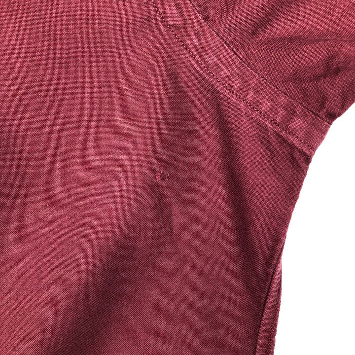 Ralph Lauren Classic Fit Short-Sleeve Button-Down Shirt, Men's Size M (approx.) cotton bordeaux Vintage Second Hand